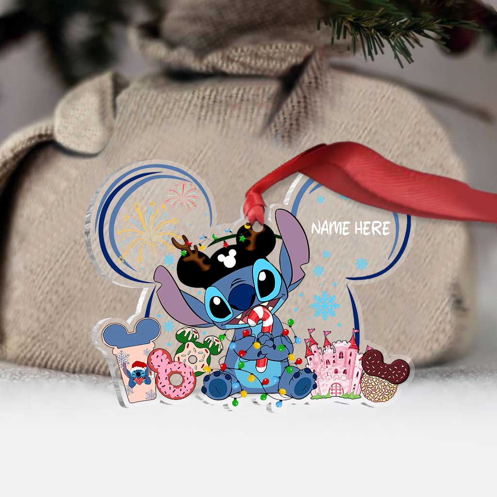 Personalized Christmas Ornament Transparent Acrylic Gift for Family One-sided Ornament GradoCreations