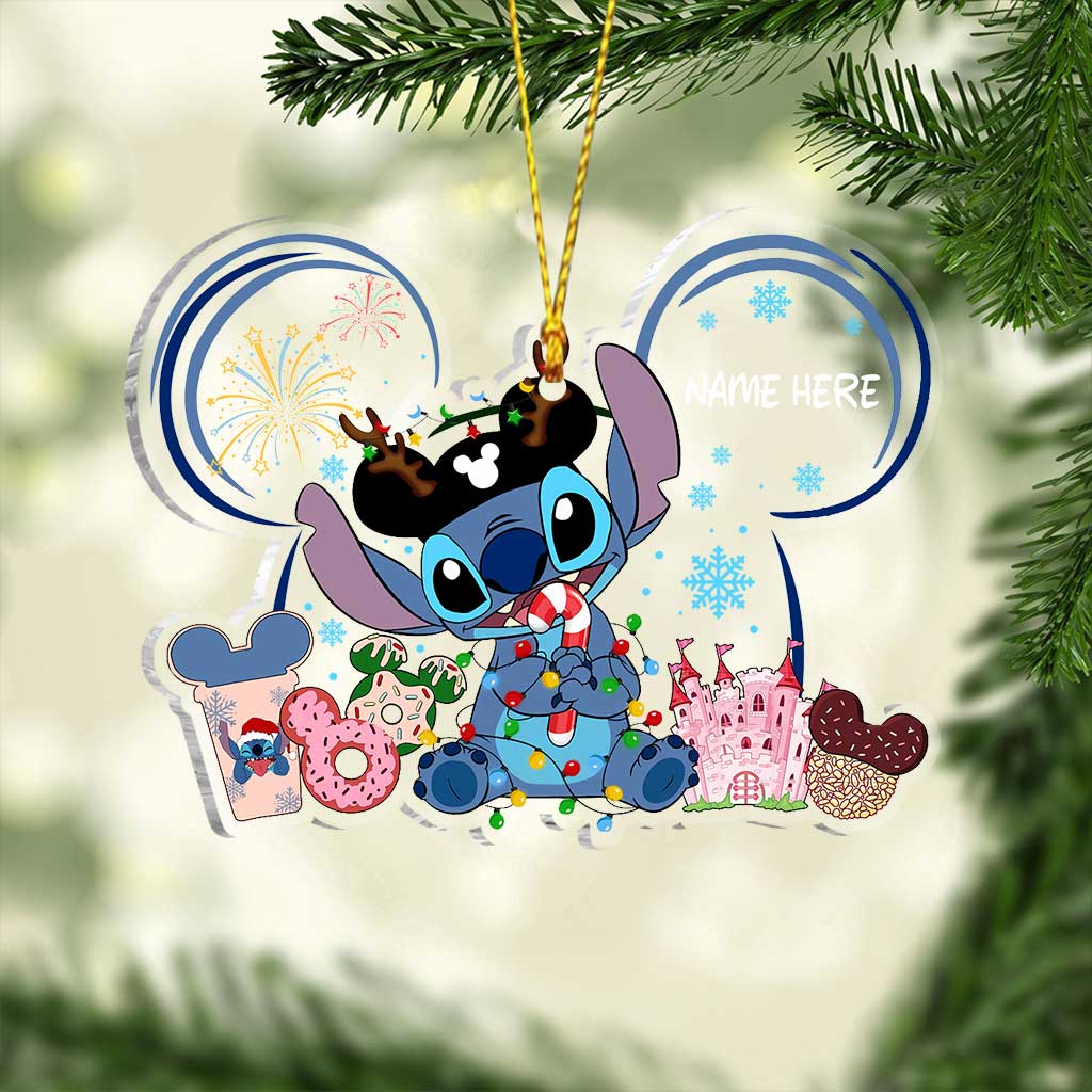 Personalized Christmas Ornament Transparent Acrylic Gift for Family One-sided Ornament GradoCreations