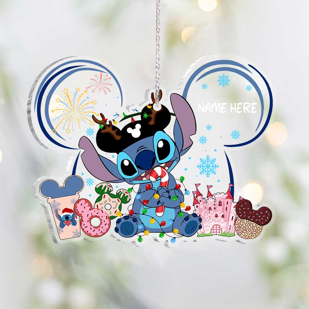 Personalized Christmas Ornament Transparent Acrylic Gift for Family One-sided Ornament GradoCreations