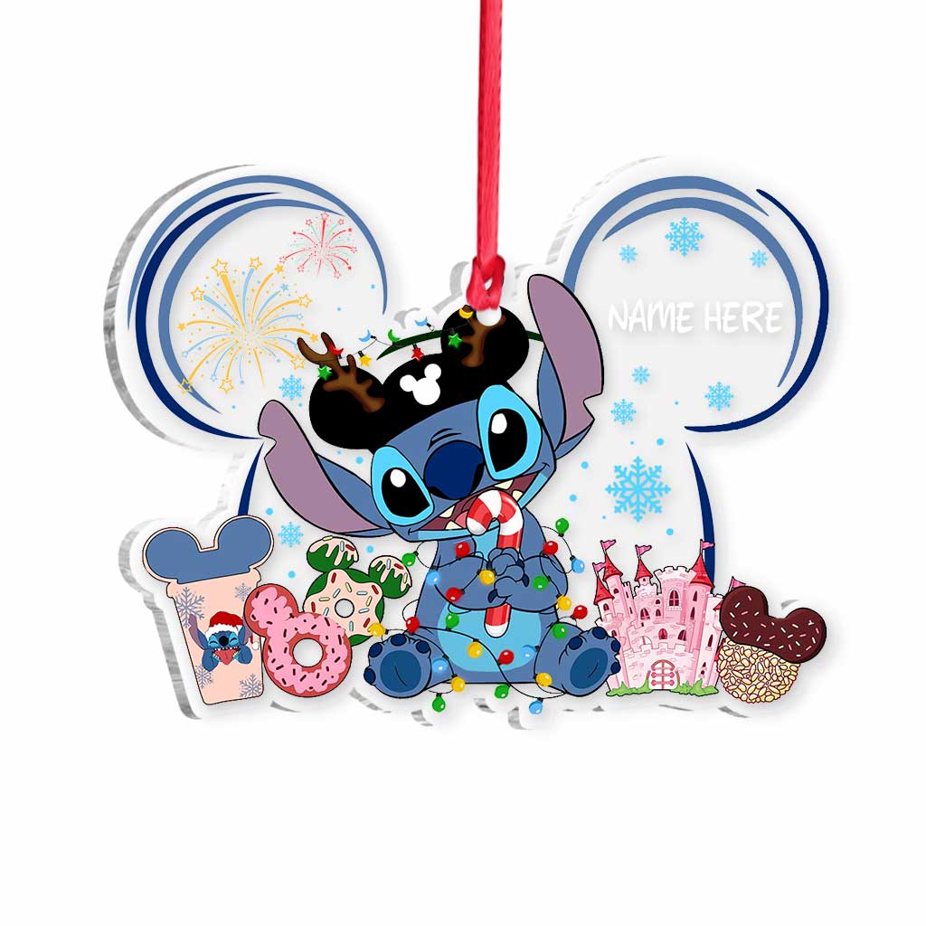 Personalized Christmas Ornament Transparent Acrylic Gift for Family One-sided Ornament GradoCreations