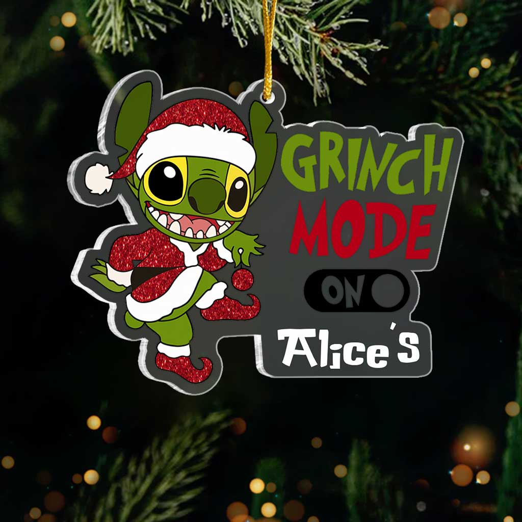 Personalized Transparent Acrylic Christmas Ornament Gift One-sided Ornament GradoCreations