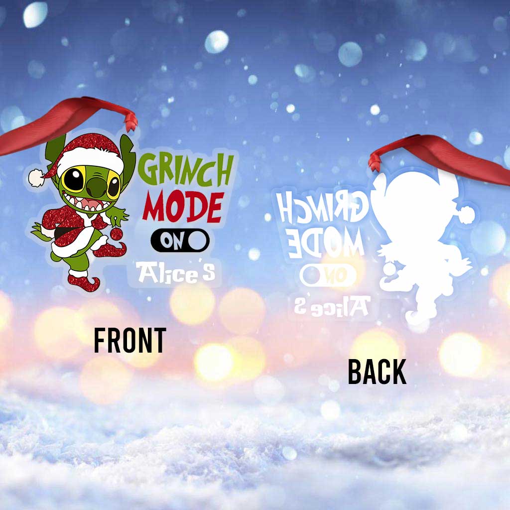 Personalized Transparent Acrylic Christmas Ornament Gift One-sided Ornament GradoCreations