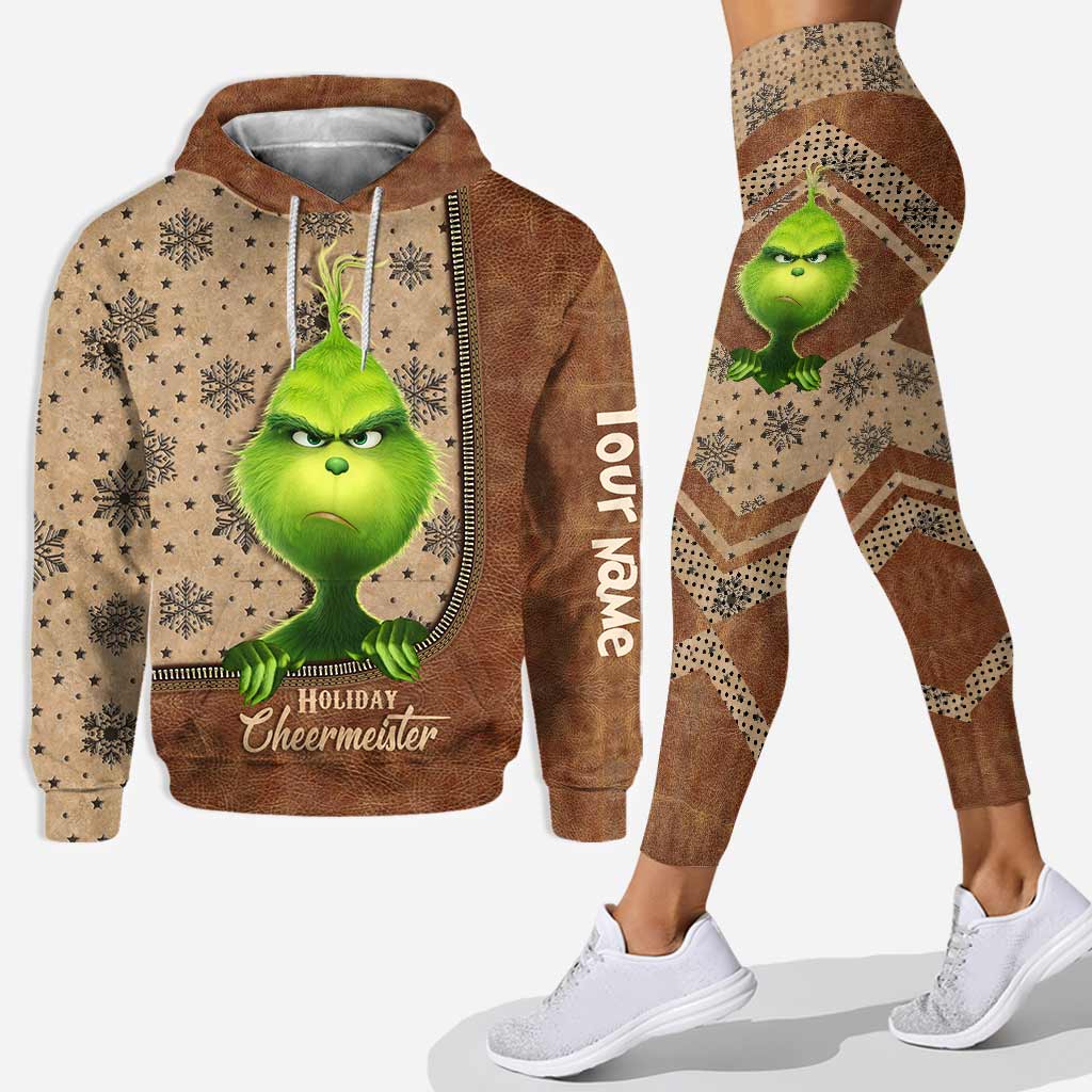 Personalized Grinch Hoodie & Leggings Set for Christmas Gift Hoodie & Leggings GradoCreations