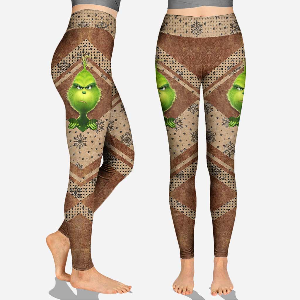 Personalized Grinch Hoodie & Leggings Set for Christmas Gift Hoodie & Leggings GradoCreations