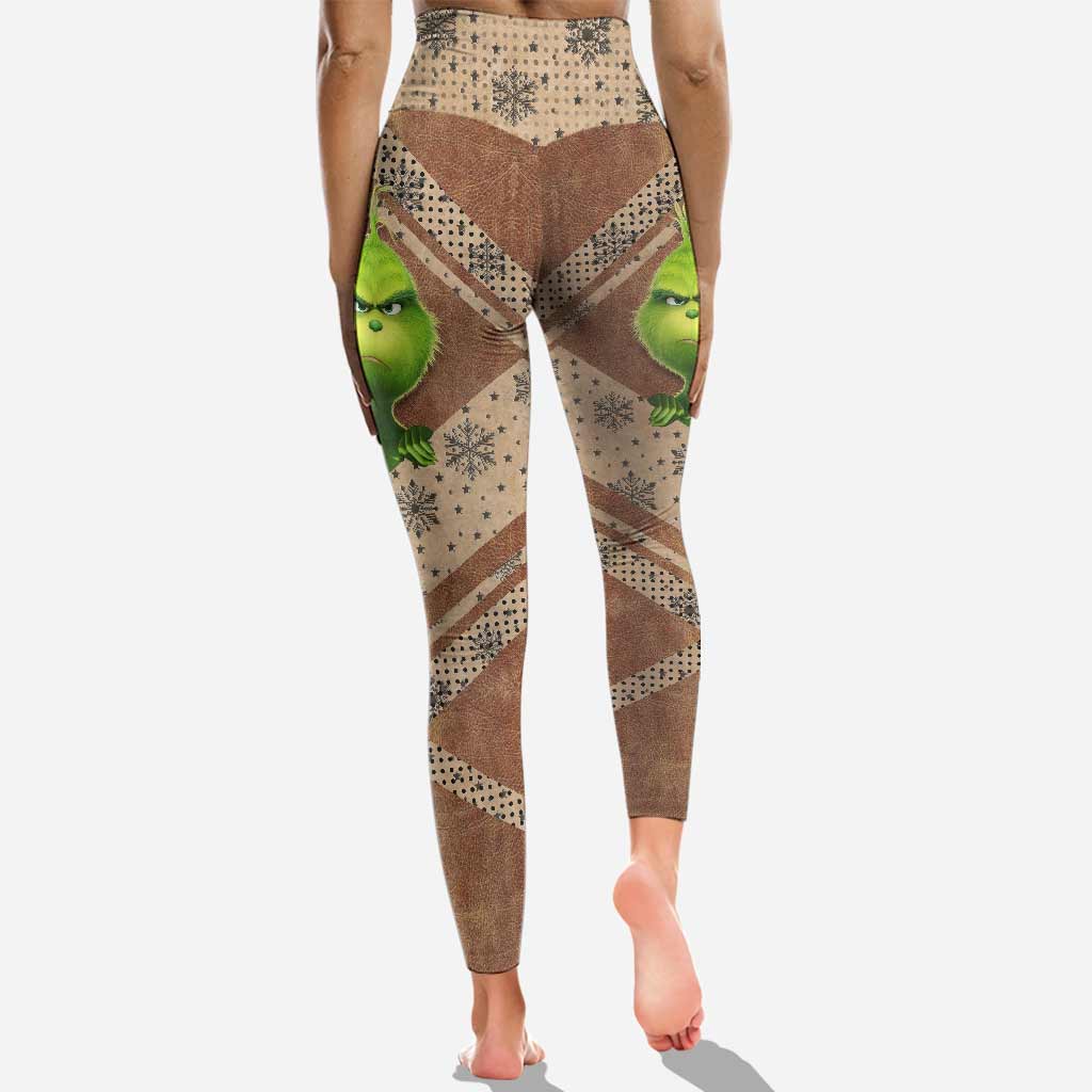 Personalized Grinch Hoodie & Leggings Set for Christmas Gift Hoodie & Leggings GradoCreations