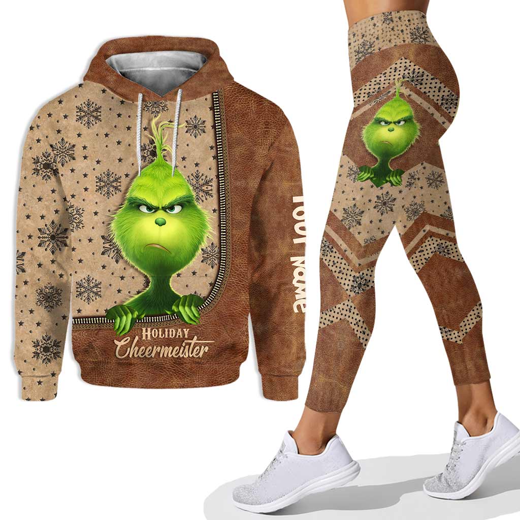 Personalized Grinch Hoodie & Leggings Set for Christmas Gift Hoodie & Leggings GradoCreations