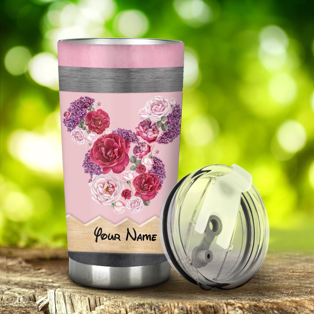 Personalized Floral Tumbler Custom Name Gift for Mom Tumbler GradoCreations