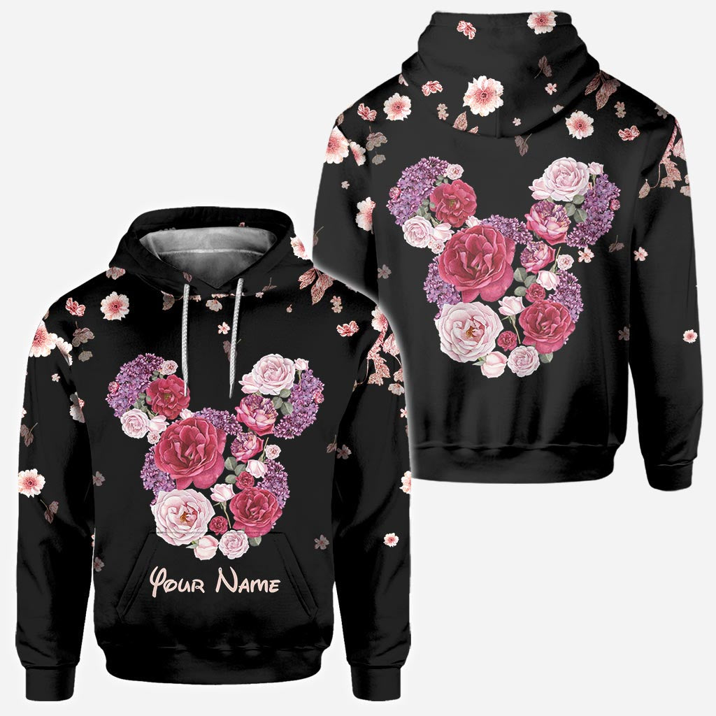 Personalized Floral Mouse All Over T-shirt & Hoodie Gift All Over Shirt GradoCreations