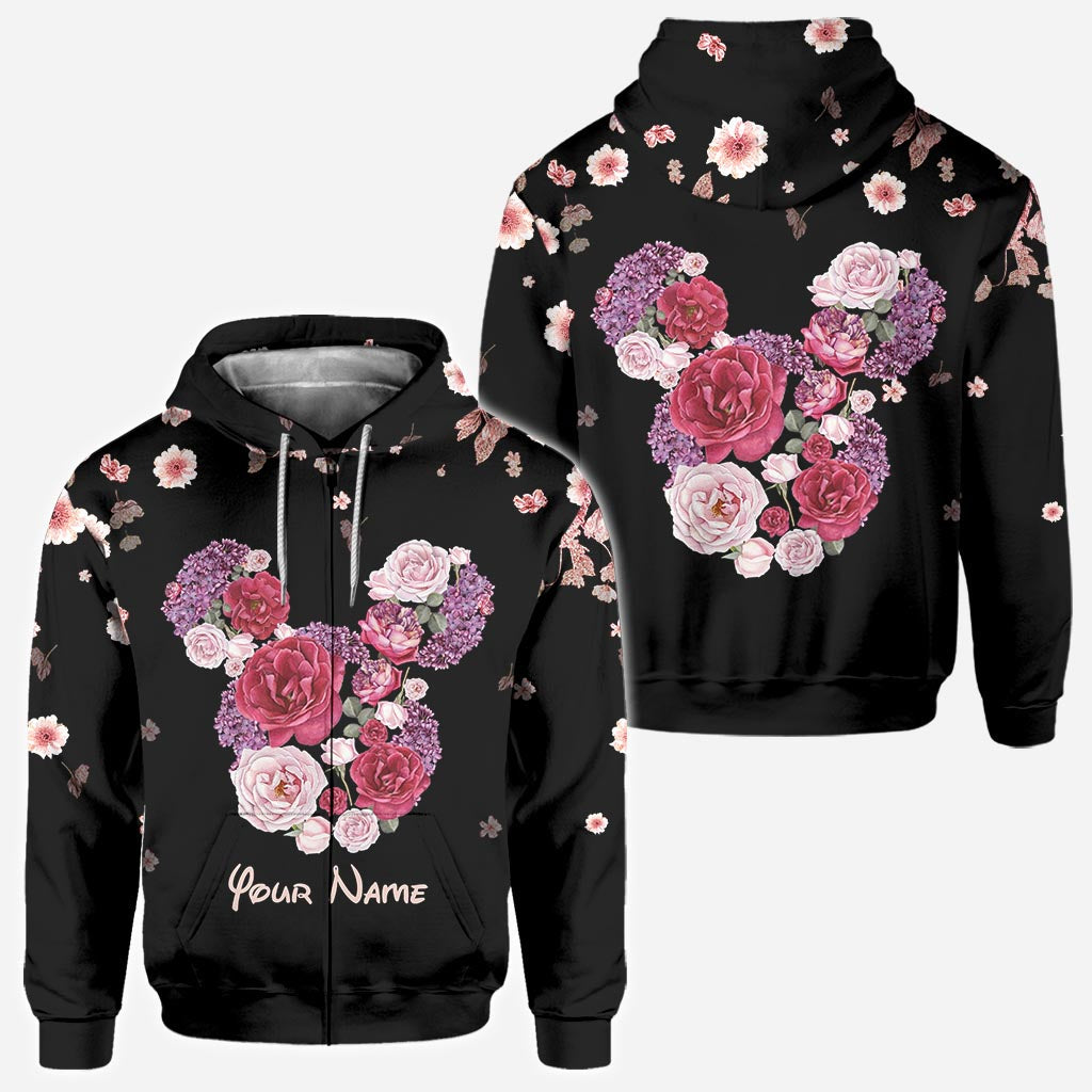 Personalized Floral Mouse All Over T-shirt & Hoodie Gift All Over Shirt GradoCreations