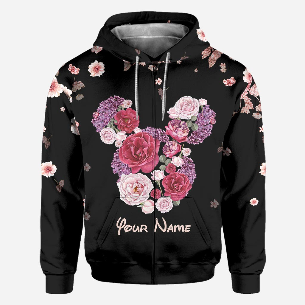 Personalized Floral Mouse All Over T-shirt & Hoodie Gift All Over Shirt GradoCreations