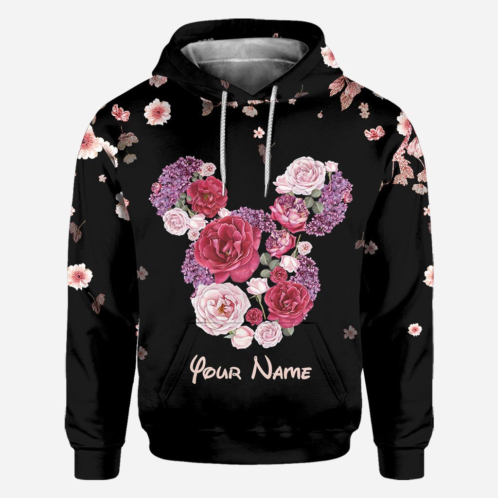 Personalized Floral Mouse All Over T-shirt & Hoodie Gift All Over Shirt GradoCreations