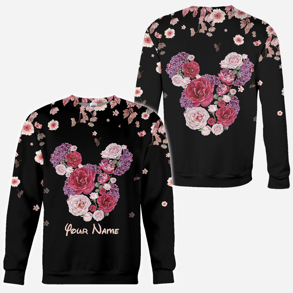 Personalized Floral Mouse All Over T-shirt & Hoodie Gift All Over Shirt GradoCreations