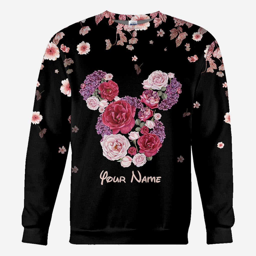 Personalized Floral Mouse All Over T-shirt & Hoodie Gift All Over Shirt GradoCreations