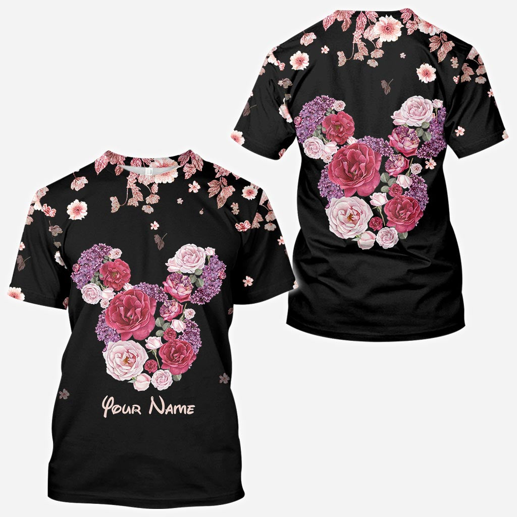 Personalized Floral Mouse All Over T-shirt & Hoodie Gift All Over Shirt GradoCreations