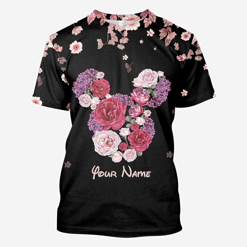 Personalized Floral Mouse All Over T-shirt & Hoodie Gift All Over Shirt GradoCreations