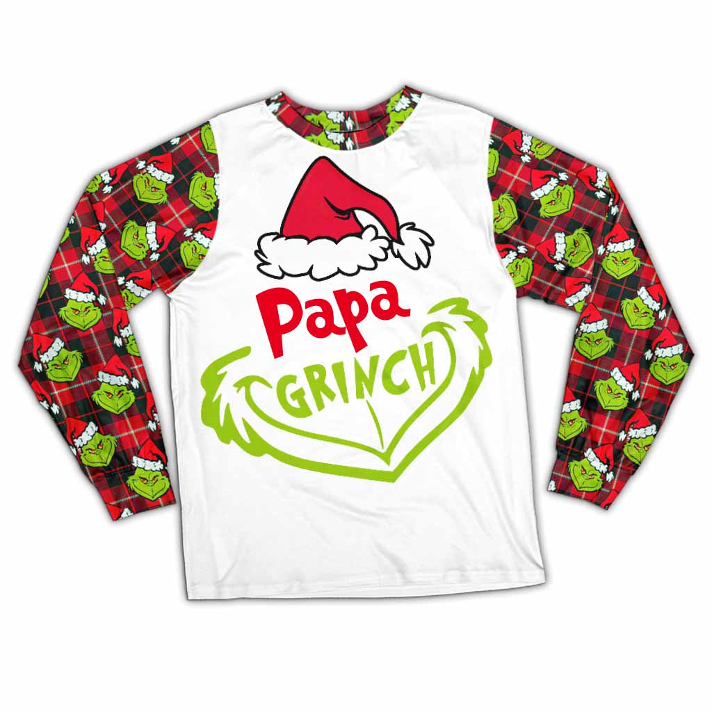Personalized Grinch Christmas Pajamas Set for Couples Pajamas Set GradoCreations