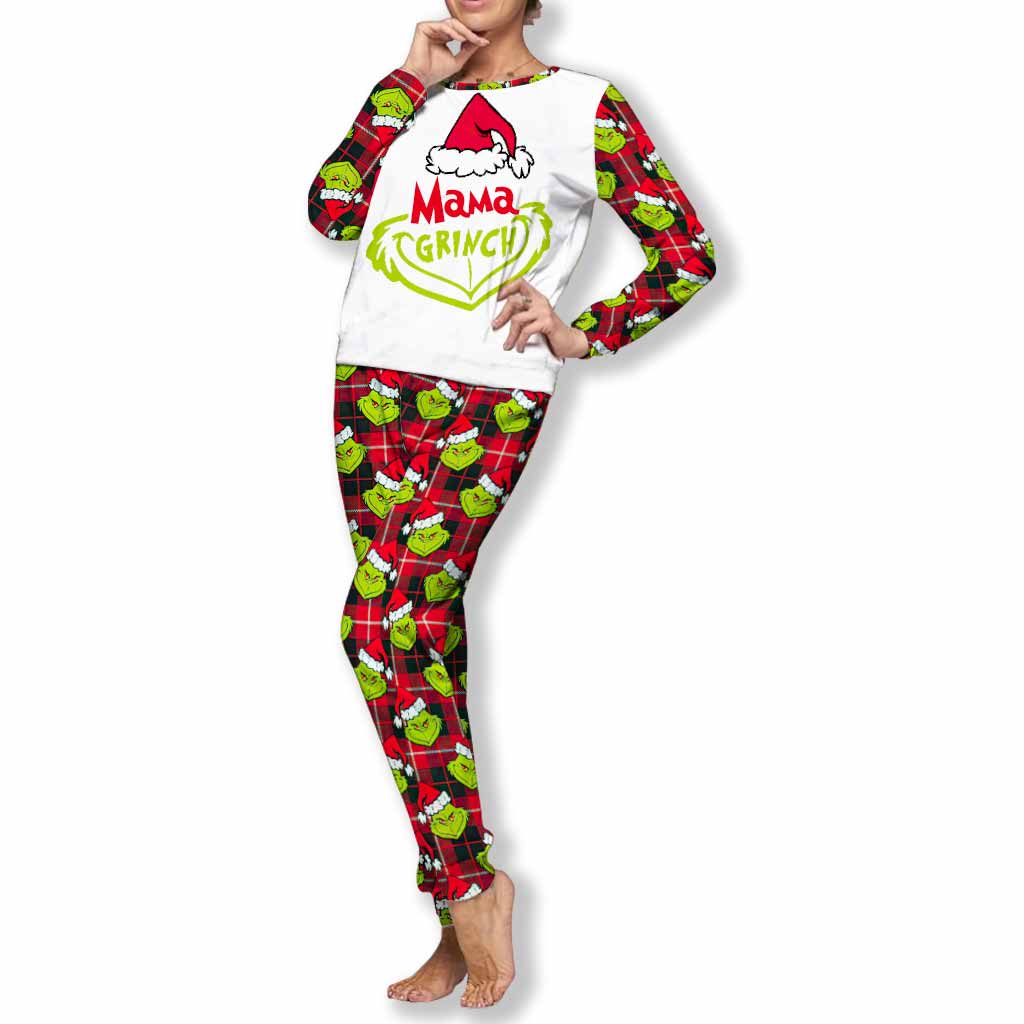 Personalized Grinch Christmas Pajamas Set for Couples Pajamas Set GradoCreations