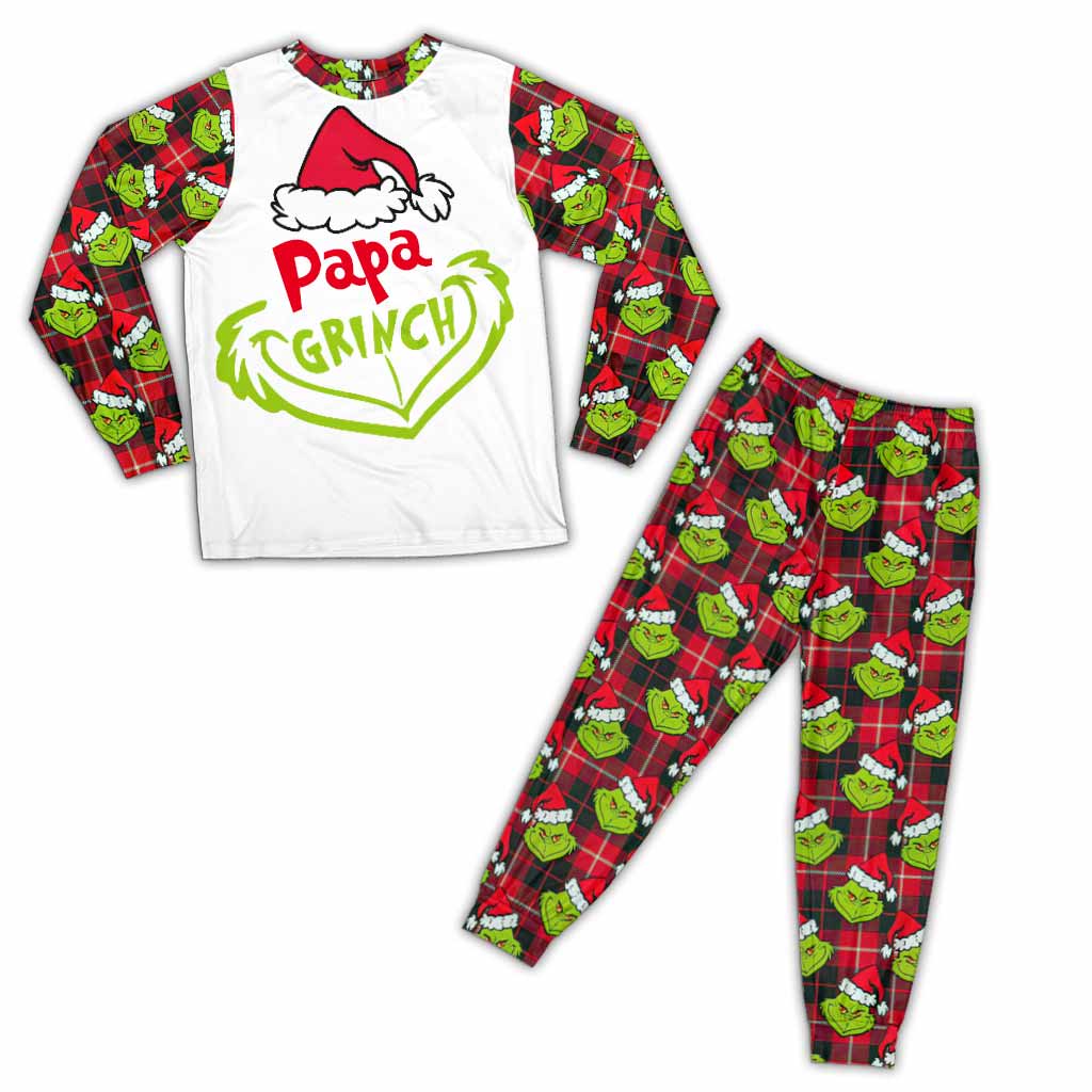 Personalized Grinch Christmas Pajamas Set for Couples Pajamas Set GradoCreations