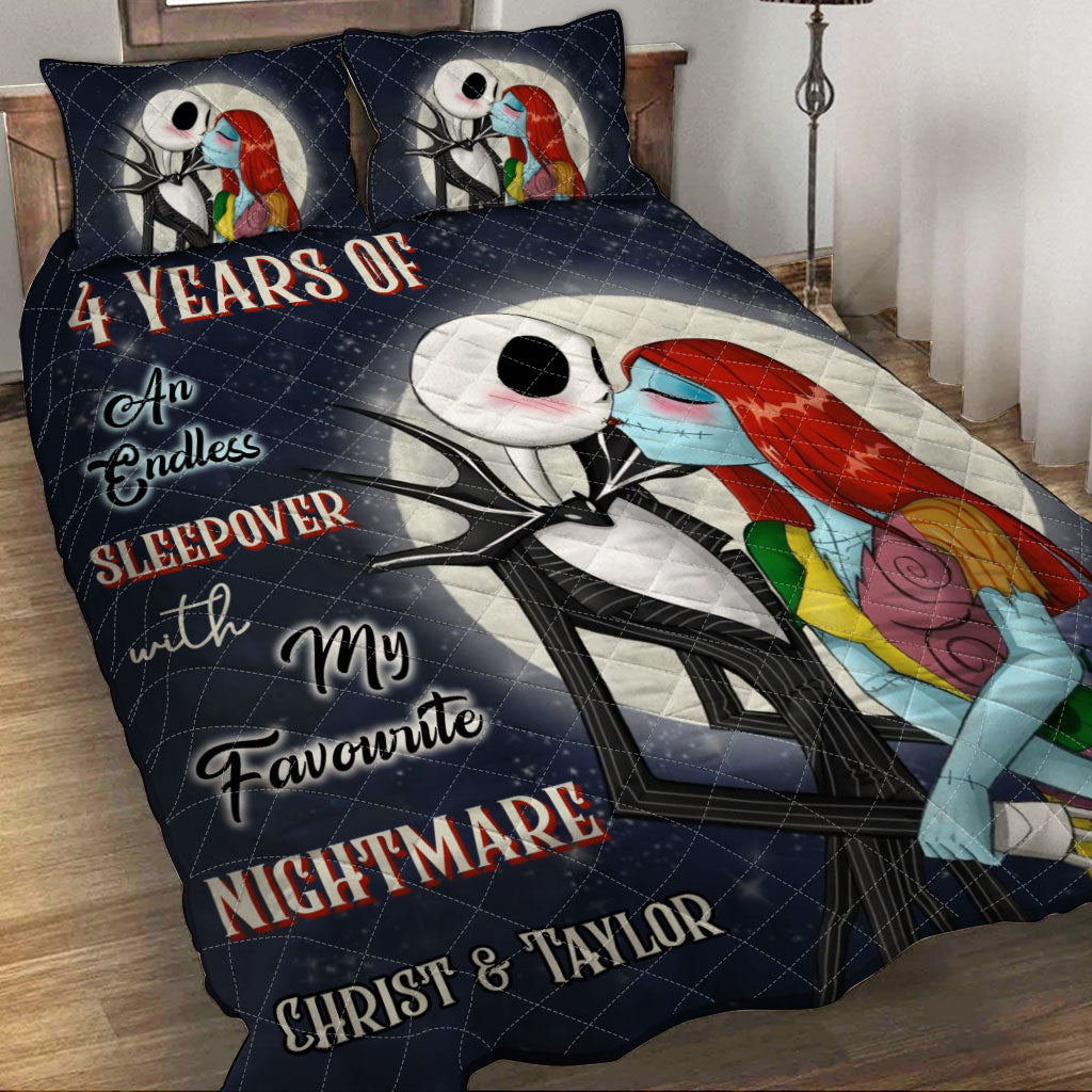 Personalized Nightmare Quilt Set with Custom Name | Unique Gift Quilt Set GradoCreations