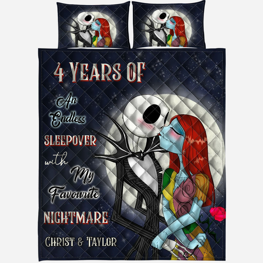 Personalized Nightmare Quilt Set with Custom Name | Unique Gift Quilt Set GradoCreations