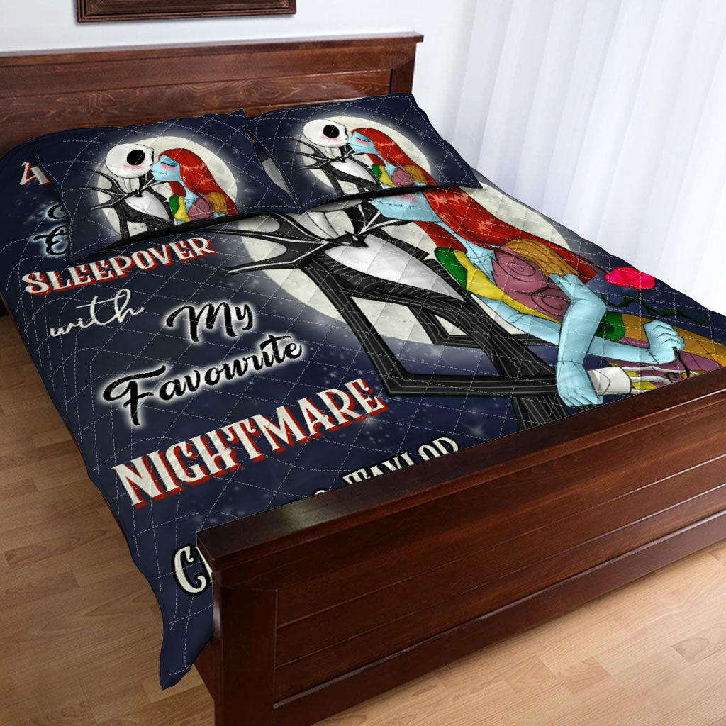 Personalized Nightmare Quilt Set with Custom Name | Unique Gift Quilt Set GradoCreations