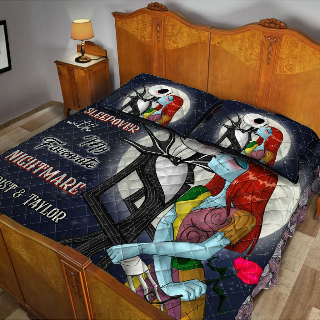 Personalized Nightmare Quilt Set with Custom Name | Unique Gift Quilt Set GradoCreations