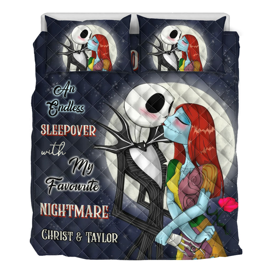 Personalized Nightmare Quilt Set with Custom Name | Unique Gift Quilt Set GradoCreations