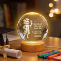 Personalized Crystal Globe Lamp for Graduates Class of 2026 Gift