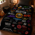Personalized Classic Rock Legends Blanket Unique Gift GradoCreations