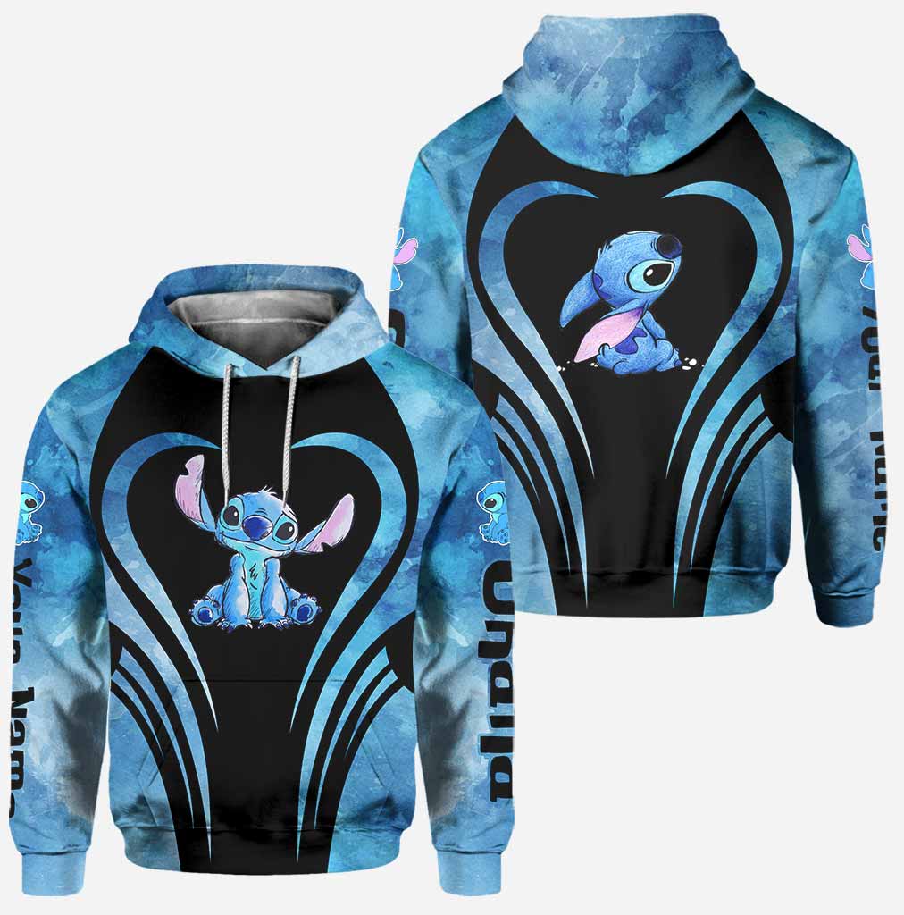 Personalized Hoodie and Leggings Set with Cute Stitch Design for Couple Gift Hoodie & Leggings GradoCreations