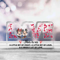 Personalized Acrylic Love Plaque Custom Couple Gift for Anniversary Custom Shaped Acrylic Plaque GradoCreations