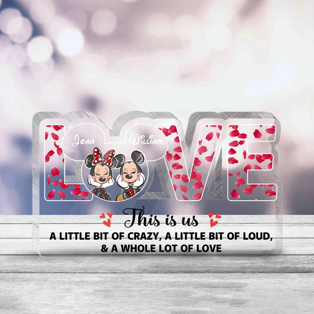 Personalized Acrylic Love Plaque Custom Couple Gift for Anniversary Custom Shaped Acrylic Plaque GradoCreations