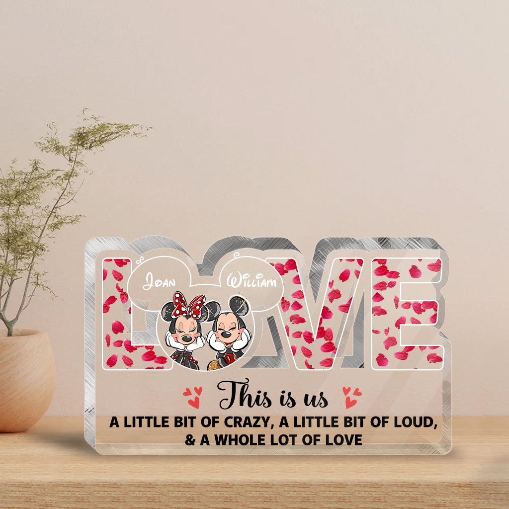 Personalized Acrylic Love Plaque Custom Couple Gift for Anniversary Custom Shaped Acrylic Plaque GradoCreations