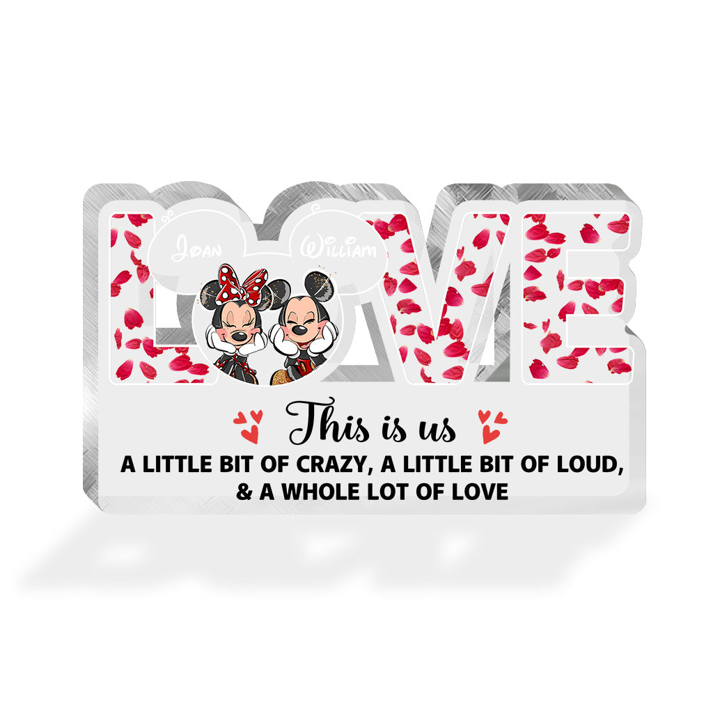 Personalized Acrylic Love Plaque Custom Couple Gift for Anniversary Custom Shaped Acrylic Plaque GradoCreations