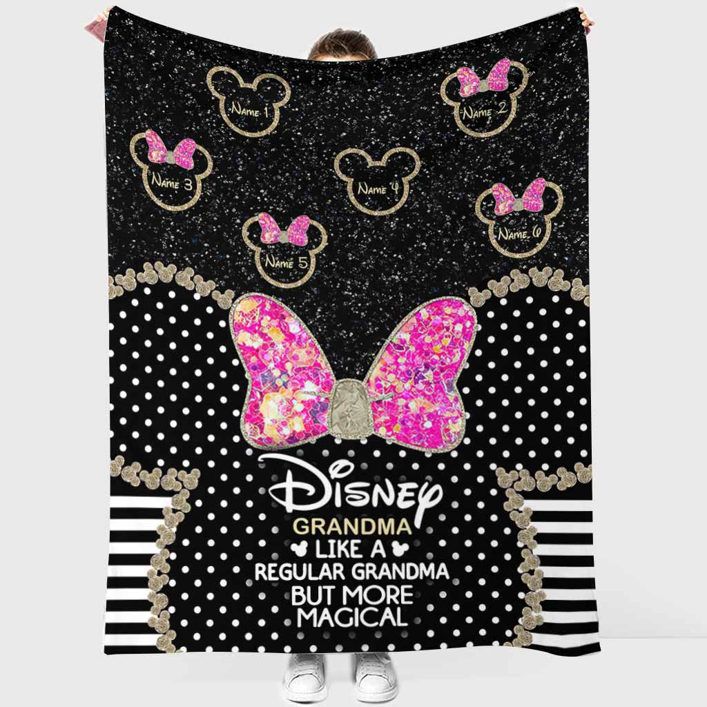 Personalized Disney Grandma Mouse Blanket Custom Names Gift Blanket GradoCreations