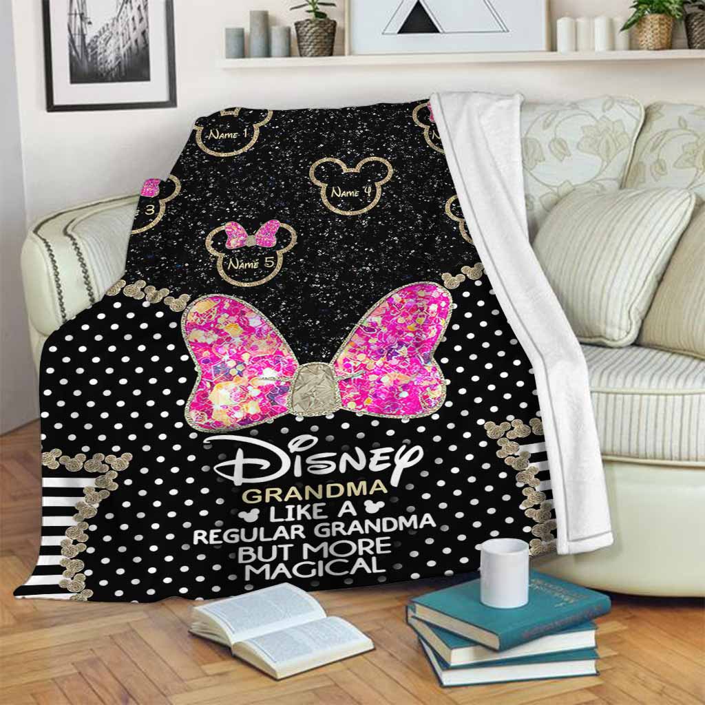 Personalized Disney Grandma Mouse Blanket Custom Names Gift Blanket GradoCreations