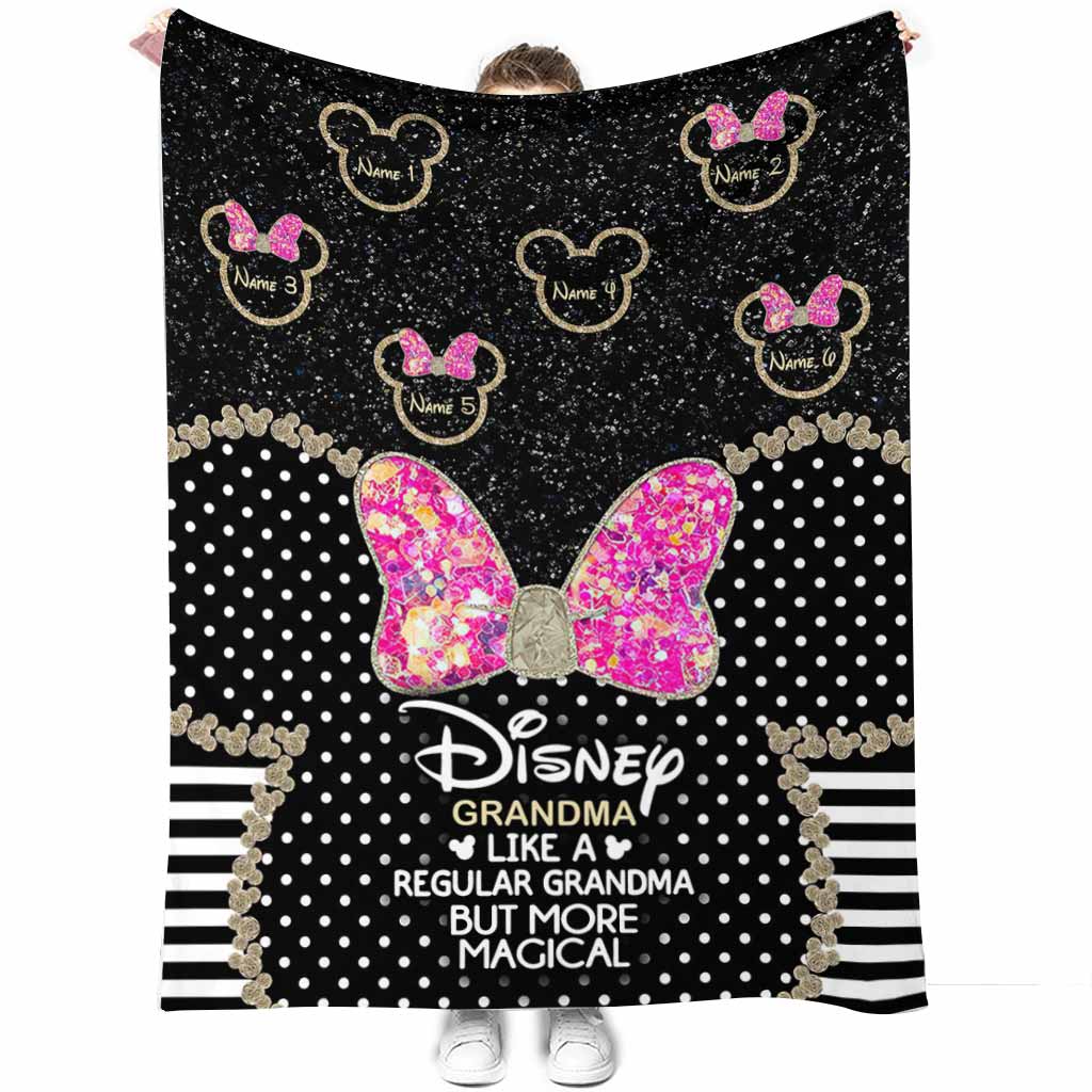 Personalized Disney Grandma Mouse Blanket Custom Names Gift Blanket GradoCreations