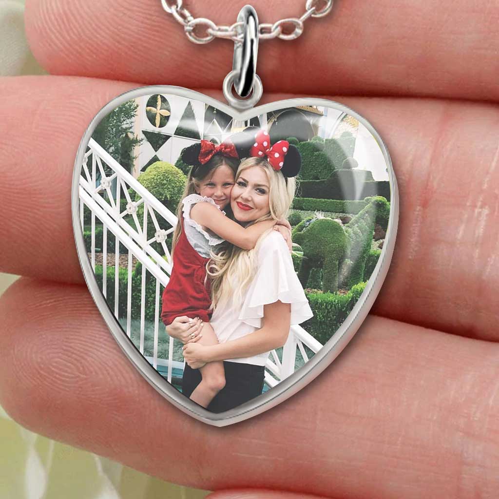Personalized Heart Pendant Necklace Custom Photo Gift for Mom Heart Pendant Necklace GradoCreations