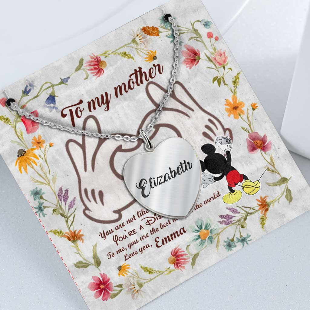 Personalized Heart Pendant Necklace Custom Photo Gift for Mom Heart Pendant Necklace GradoCreations