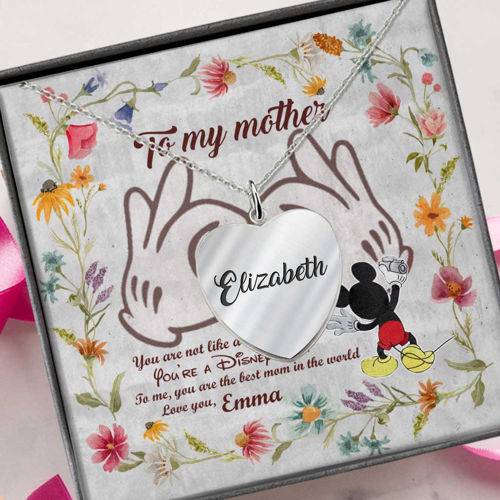Personalized Heart Pendant Necklace Custom Photo Gift for Mom Heart Pendant Necklace GradoCreations