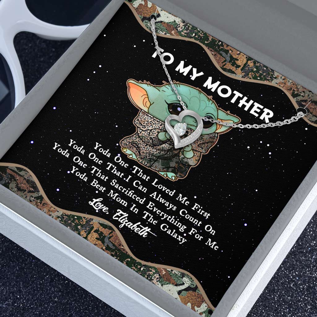 Personalized Yoda Best Mom Necklace Custom Love Jewelry for Mother's Day Forever Love Necklace GradoCreations