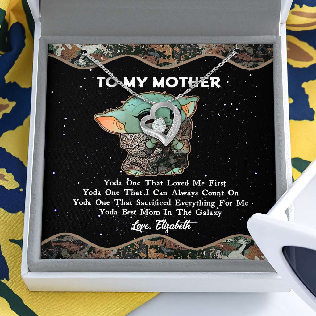 Personalized Yoda Best Mom Necklace Custom Love Jewelry for Mother's Day Forever Love Necklace GradoCreations