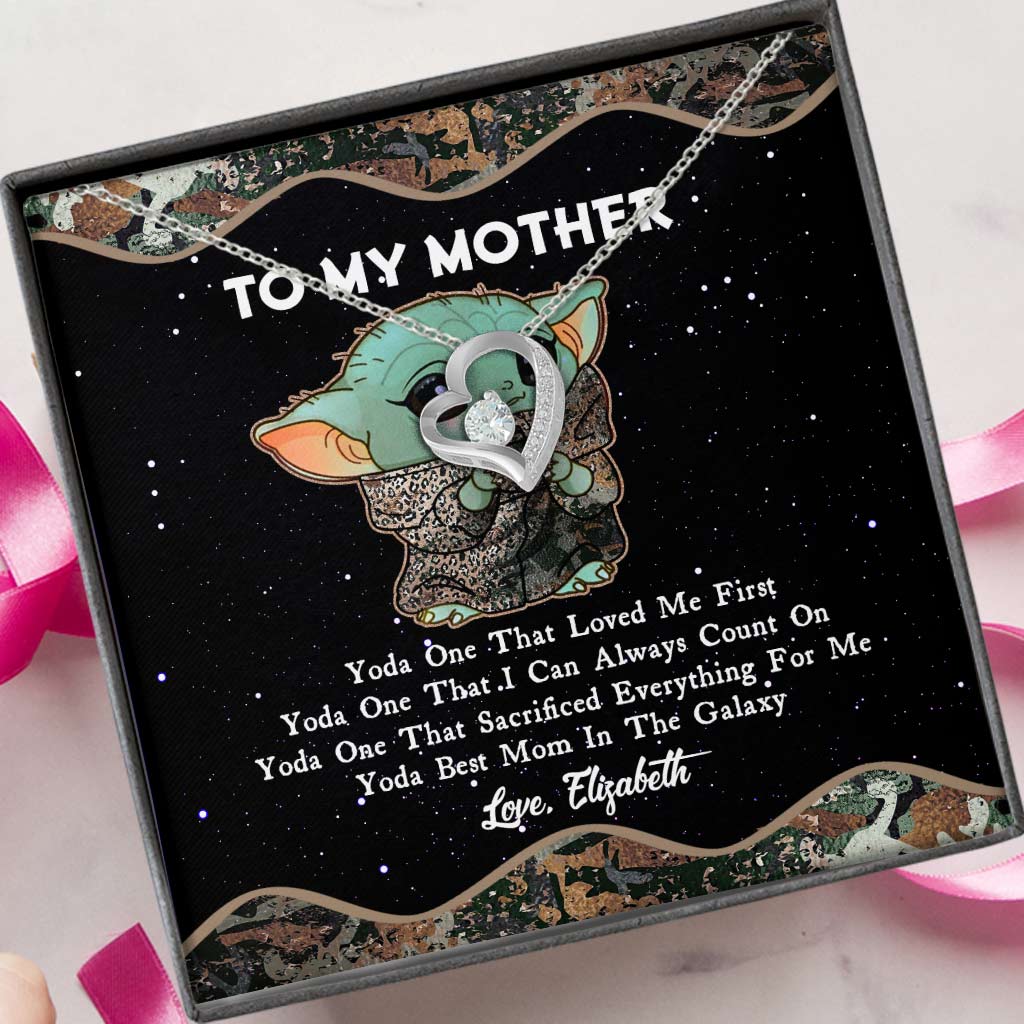 Personalized Yoda Best Mom Necklace Custom Love Jewelry for Mother's Day Forever Love Necklace GradoCreations