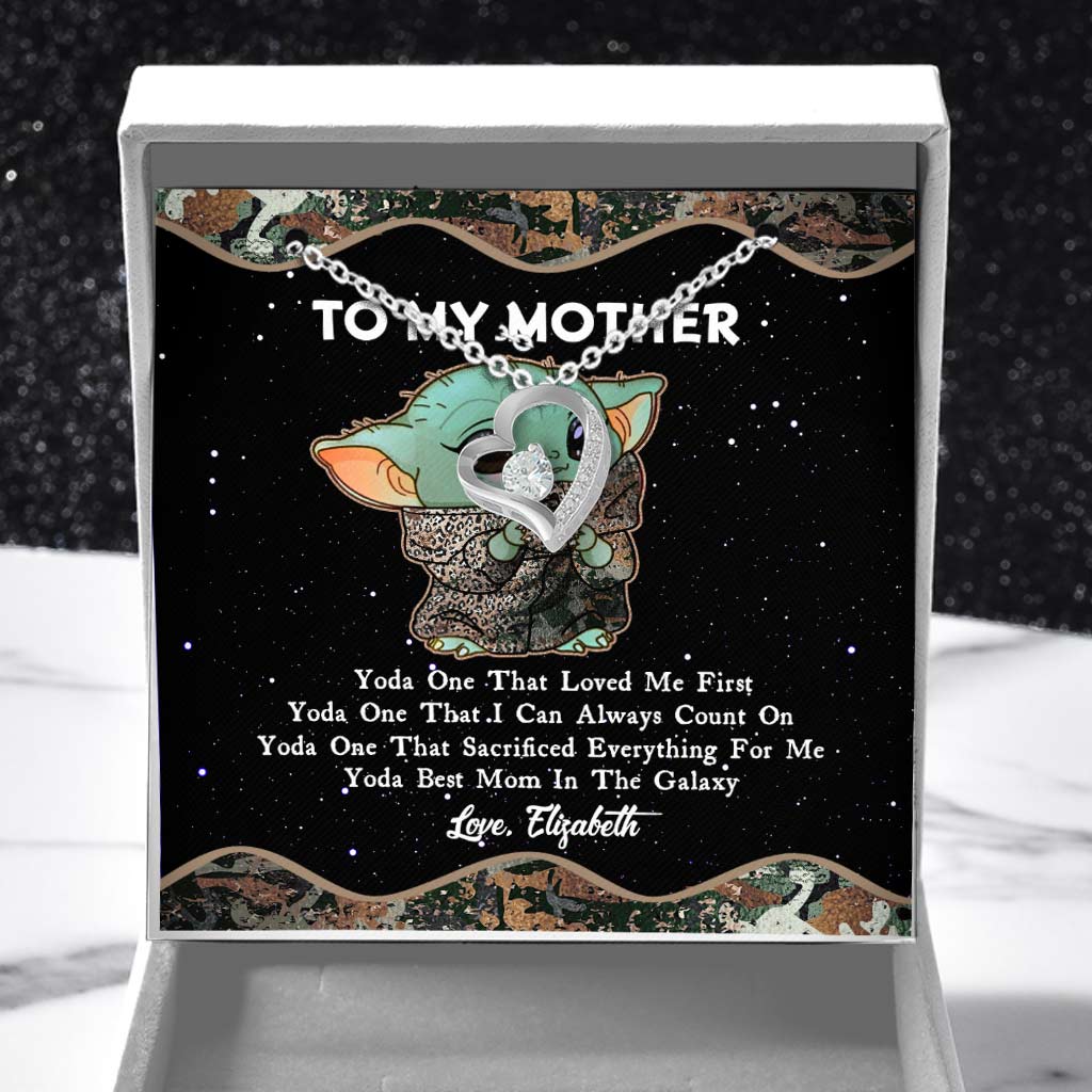 Personalized Yoda Best Mom Necklace Custom Love Jewelry for Mother's Day Forever Love Necklace GradoCreations