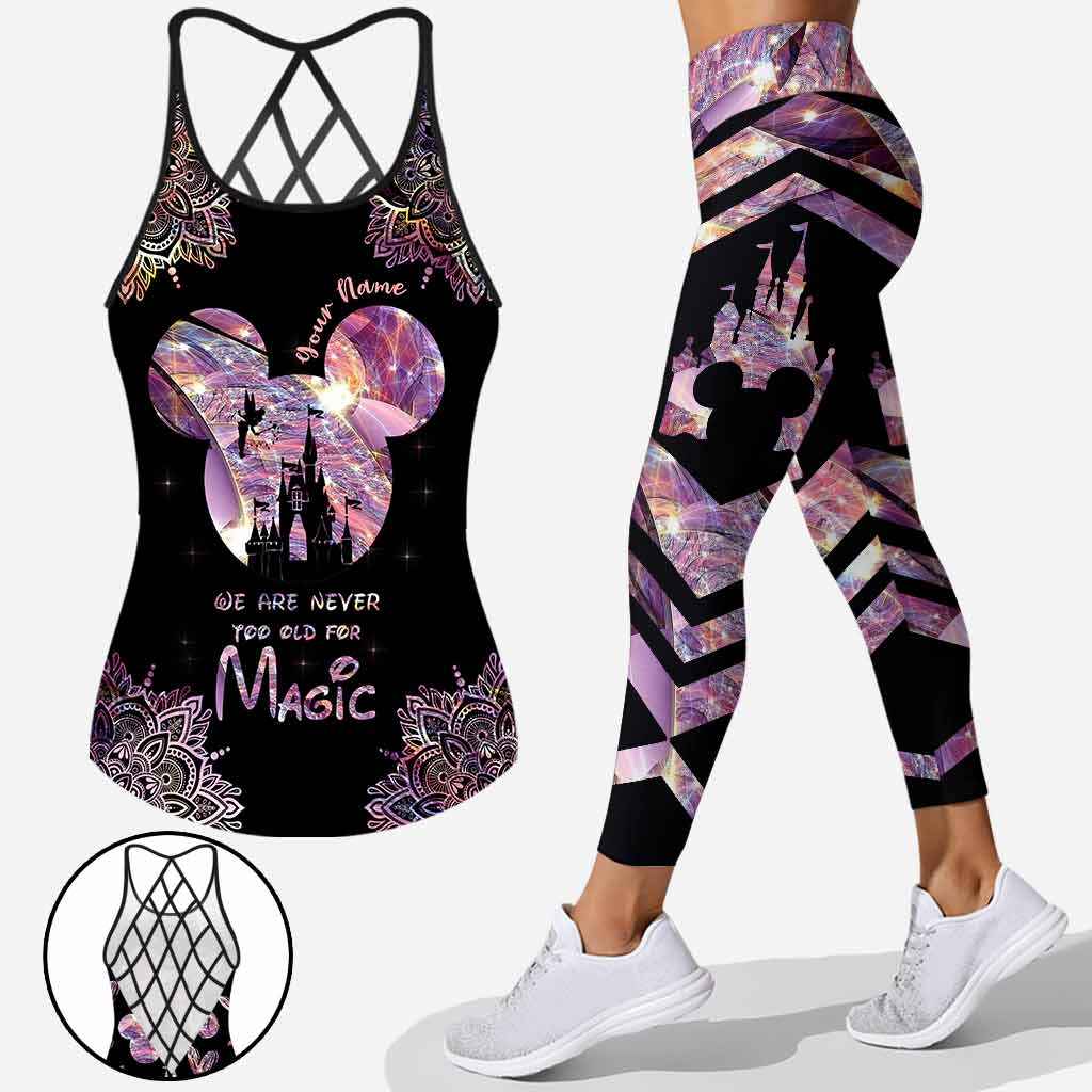 Personalized Magic Themed Cross Tank Top & Leggings Set Cross Tank Top & Leggings GradoCreations