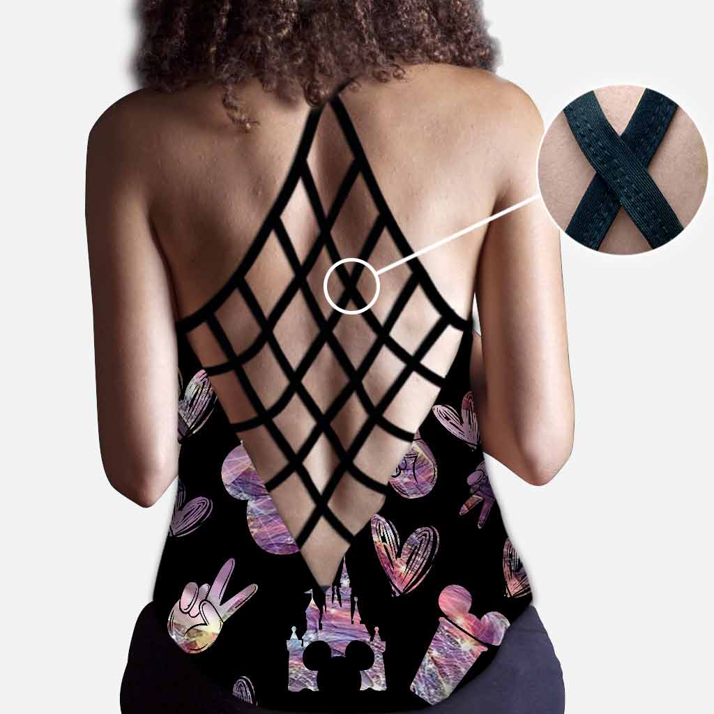 Personalized Magic Themed Cross Tank Top & Leggings Set Cross Tank Top & Leggings GradoCreations