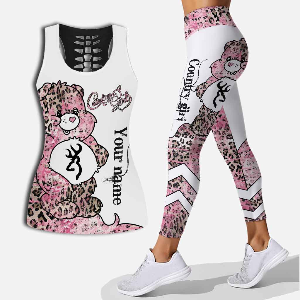Personalized Country Girl Hunting Hollow Tank Top & Leggings Gift Set Hollow Tank & Leggings GradoCreations