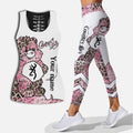 Personalized Country Girl Hunting Hollow Tank Top & Leggings Gift Set Hollow Tank & Leggings GradoCreations