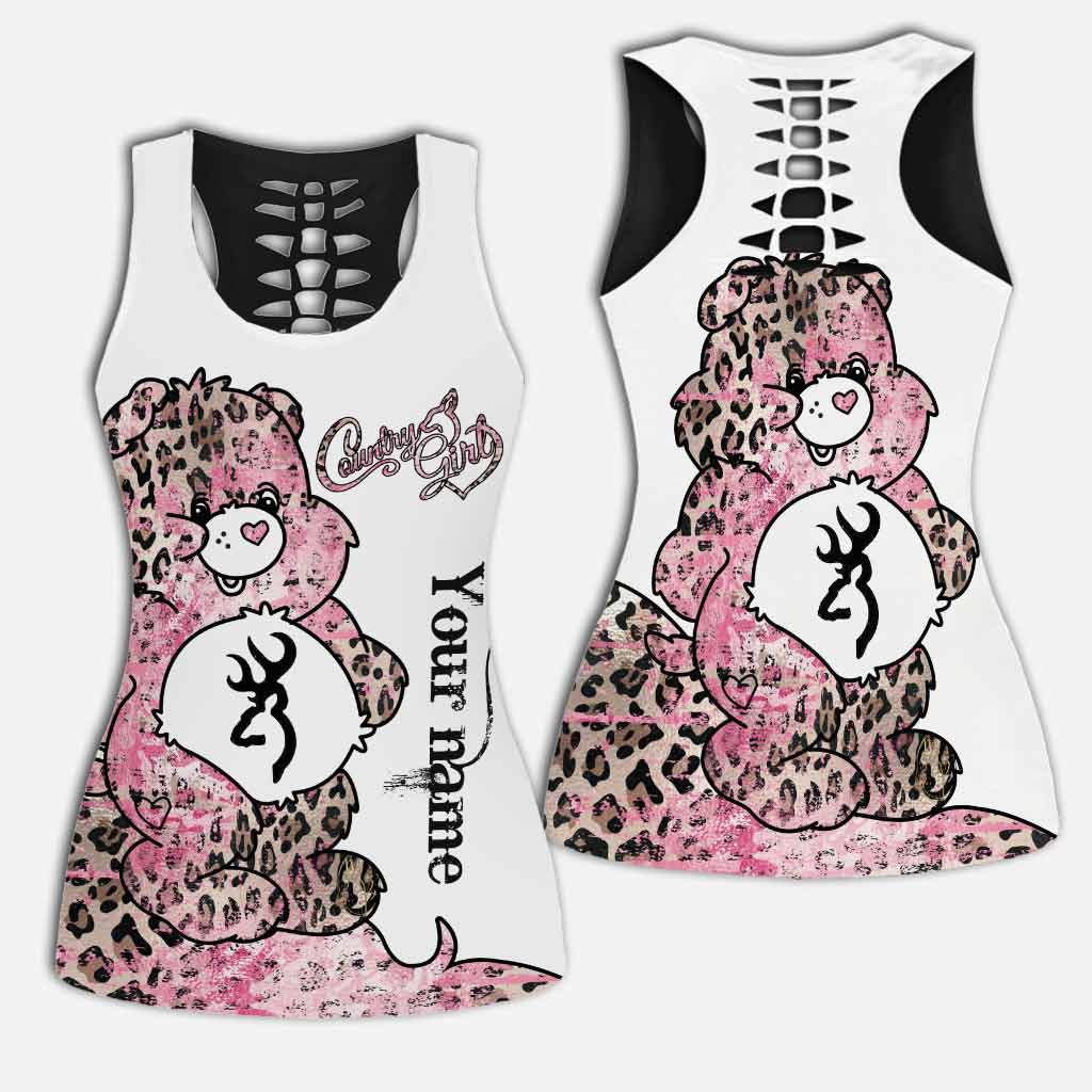 Personalized Country Girl Hunting Hollow Tank Top & Leggings Gift Set Hollow Tank & Leggings GradoCreations