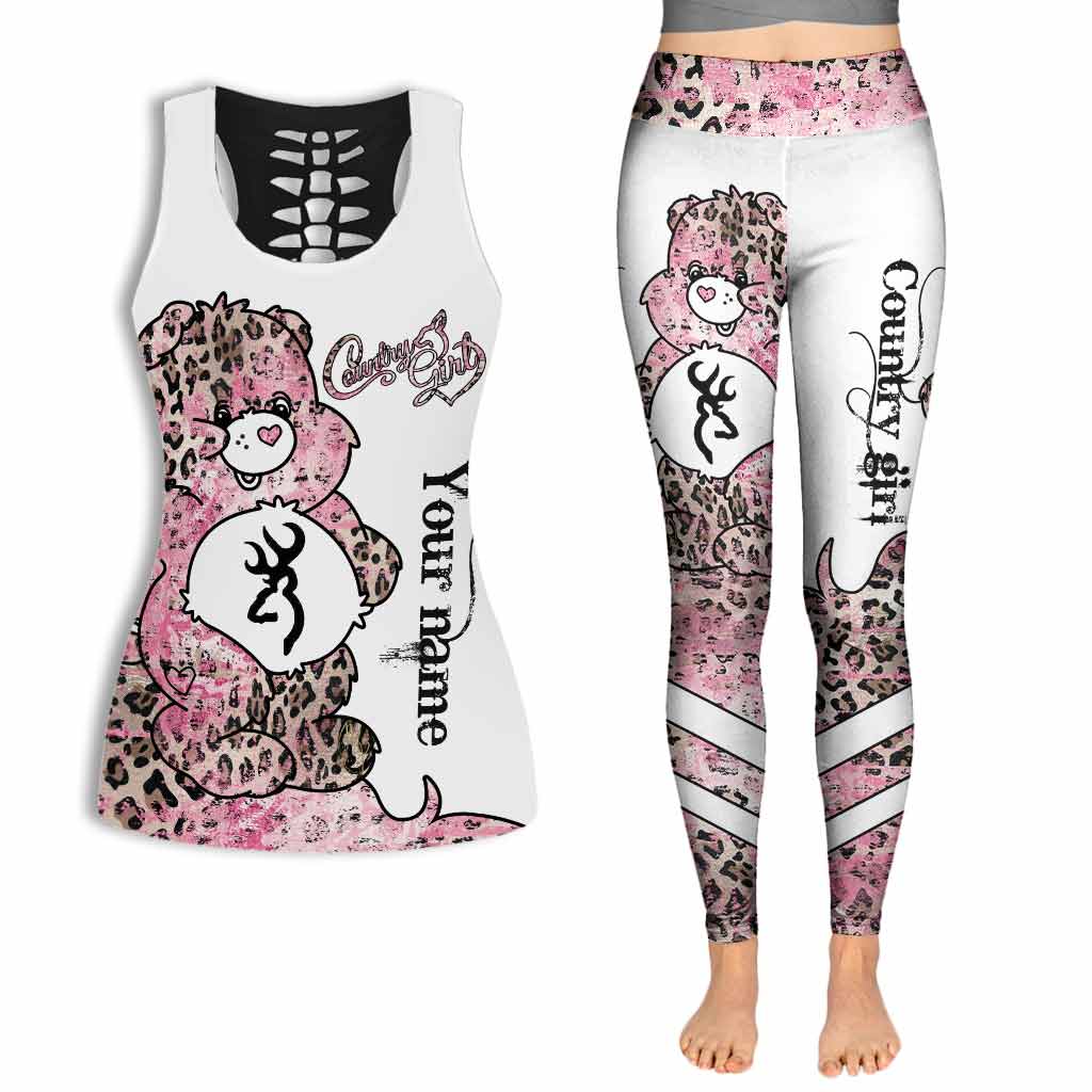 Personalized Country Girl Hunting Hollow Tank Top & Leggings Gift Set Hollow Tank & Leggings GradoCreations